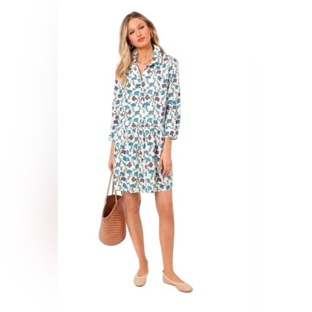 Tuckernuck Summer Vines Hayes Collared Shirt Dress Womens Size XS